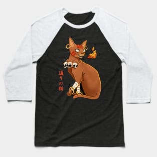 Fire cat dhalism Baseball T-Shirt